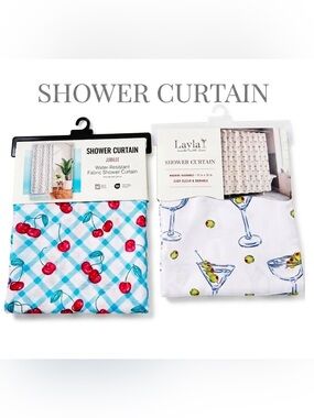 Layla Cherry and Martini Design Shower Curtain ( 1 item)